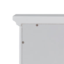 Load image into Gallery viewer, 32" H Wooden Floor Storage Cabinet with 2 Shutter Door, White