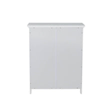 Load image into Gallery viewer, 32" H Wooden Floor Storage Cabinet with 2 Shutter Door, White