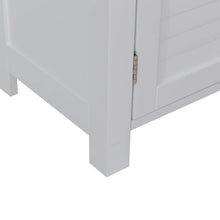 Load image into Gallery viewer, 32" H Wooden Floor Storage Cabinet with 2 Shutter Door, White