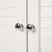 Load image into Gallery viewer, 32" H Wooden Floor Storage Cabinet with 2 Shutter Door, White