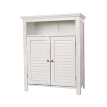 Load image into Gallery viewer, 32" H Wooden Floor Storage Cabinet with 2 Shutter Door, White