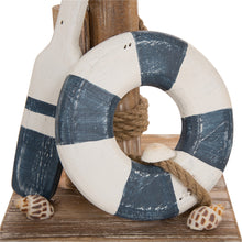 Load image into Gallery viewer, 19.29''H Wooden Coastal Table Lamp