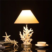 Load image into Gallery viewer, Vintage Style White Coral Novelty Table Lamp with T/C Shade