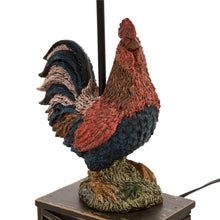 Load image into Gallery viewer, 19.69''H Polyresin Crowing Rooster Table Lamp in Barnyard Finish