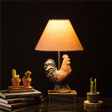 Load image into Gallery viewer, 19.69''H Polyresin Crowing Rooster Table Lamp in Barnyard Finish