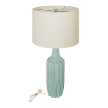 Load image into Gallery viewer, 30.75"H Matte Mint Ceramic Table Lamp w/White Shade