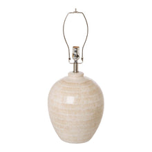 Load image into Gallery viewer, 25.5"H Cream Ceramic Table Lamp w/Burlap Shade