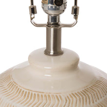 Load image into Gallery viewer, 25.5"H Cream Ceramic Table Lamp w/Burlap Shade