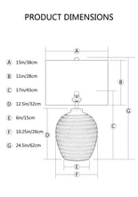 Load image into Gallery viewer, 25.5"H Cream Ceramic Table Lamp w/Burlap Shade