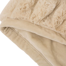Load image into Gallery viewer, 50"*60" Faux Fur Elastic Throw/Blanket, Beige (Face Fabric 1000gsm; Back 210gsm)