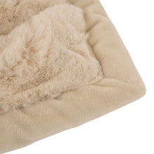 Load image into Gallery viewer, 50"*60" Faux Fur Elastic Throw/Blanket, Beige (Face Fabric 1000gsm; Back 210gsm)
