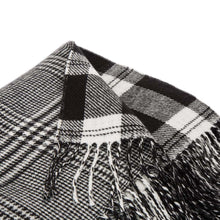 Load image into Gallery viewer, 60"L*50"W Acrylic Reversible Black/White Plaid Woven Throw 530g
