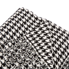Load image into Gallery viewer, 60"L*50"W Acrylic Black/White Houndstooth Woven Throw 360g