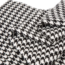 Load image into Gallery viewer, 60"L*50"W Acrylic Black/White Houndstooth Woven Throw 360g