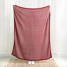 Load image into Gallery viewer, 60"L*50"W Knitted Acrylic Red/White Throw Blanket 900g