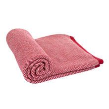 Load image into Gallery viewer, 60"L*50"W Knitted Acrylic Red/White Throw Blanket 900g
