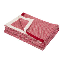 Load image into Gallery viewer, 60"L*50"W Knitted Acrylic Red/White Throw Blanket 900g