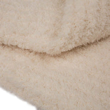 Load image into Gallery viewer, 60"L*50"W Knitted Polyester Beige Feather Yarn Throw Blanket 800g