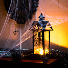 Load image into Gallery viewer, Halloween Iron/Glass Spider Hanging Lantern