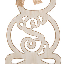Load image into Gallery viewer, Handcrafted Wooden Monogram "C" Bunny Wall Hanging Sign