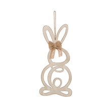 Load image into Gallery viewer, Handcrafted Wooden Monogram "C" Bunny Wall Hanging Sign