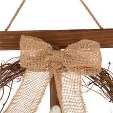 Load image into Gallery viewer, 18"H Wooden Frame Easter Wall Decor with Wreath