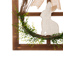 Load image into Gallery viewer, 18"H Wooden Frame Easter Wall Decor with Wreath