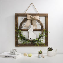 Load image into Gallery viewer, 18"H Wooden Frame Easter Wall Decor with Wreath