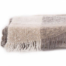 Load image into Gallery viewer, Gray, Beige and Cream Color Scarf with Fringes
