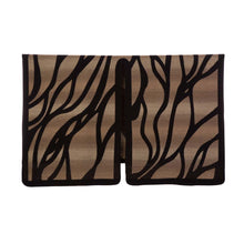 Load image into Gallery viewer, Women Oversized Black and Camel Animal Pattern Poncho Shawl