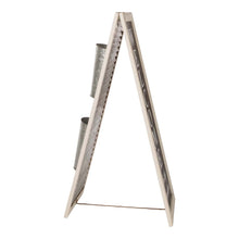 Load image into Gallery viewer, 36"H Double Sided Wooden/Metal Shutter "WELCOME" Porch Sign Decor/Planter Stand