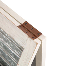 Load image into Gallery viewer, 36"H Double Sided Wooden/Metal Shutter "WELCOME" Porch Sign Decor/Planter Stand