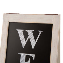 Load image into Gallery viewer, 36"H Double Sided Wooden/Metal Shutter "WELCOME" Porch Sign Decor/Planter Stand