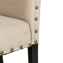 Load image into Gallery viewer, Cream White Fabric Dining Chair with Adjustable Feet Nails, Set of 2