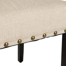 Load image into Gallery viewer, Cream White Fabric Dining Chair with Adjustable Feet Nails, Set of 2