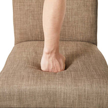 Load image into Gallery viewer, High-Back Tan Fabric Upholstered Dining Chair with Studded Decor, Set of 2