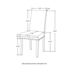 Load image into Gallery viewer, High-Back Beige PU Upholstered Dining Chair with Studded Decor, Set of 2