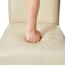 Load image into Gallery viewer, High-Back Beige PU Upholstered Dining Chair with Studded Decor, Set of 2