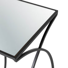 Load image into Gallery viewer, Black Metal Nesting Accent Table with Square Glass Top, Set of 2