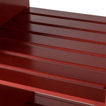 Load image into Gallery viewer, 34.25"H Red Wooden Basic Kitchen Cart/Island with Solid Oak Top