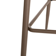 Load image into Gallery viewer, Dark Brown Mixing Leatherette/Gray Fabric Bar Stool with Back, Set of 2