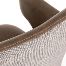 Load image into Gallery viewer, Dark Brown Mixing Leatherette/Gray Fabric Bar Stool with Back, Set of 2