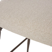 Load image into Gallery viewer, Pale Grey Fabric/Leatherette Bar Stool with Back and Tapered Metal Legs, Set of 2