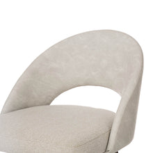 Load image into Gallery viewer, Pale Grey Fabric/Leatherette Bar Stool with Back and Tapered Metal Legs, Set of 2