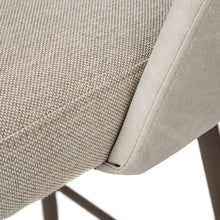 Load image into Gallery viewer, Pale Grey Fabric/Leatherette Bar Stool with Back and Tapered Metal Legs, Set of 2