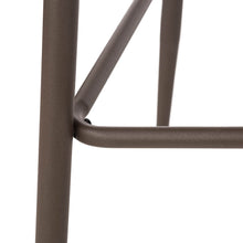 Load image into Gallery viewer, Pale Grey Fabric/Leatherette Bar Stool with Back and Tapered Metal Legs, Set of 2