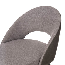 Load image into Gallery viewer, Dark Grey Mixing Fabric/Leatherette Bar Stool with Back and Tapered Metal Legs, Set of 2