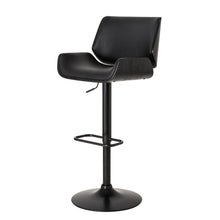 Load image into Gallery viewer, Mid-century Modern Black Adjustable Gaslift Swivel Bar Stool
