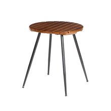 Load image into Gallery viewer, Accent Table with Bamboo Slatted Round Top