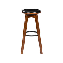 Load image into Gallery viewer, 30"H Bamboo Swivel Upholstery Bar Stool, Set of 2